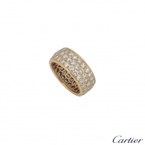 Cartier Yellow Gold Diamond Full Eternity Ring 3.60ct G/VS